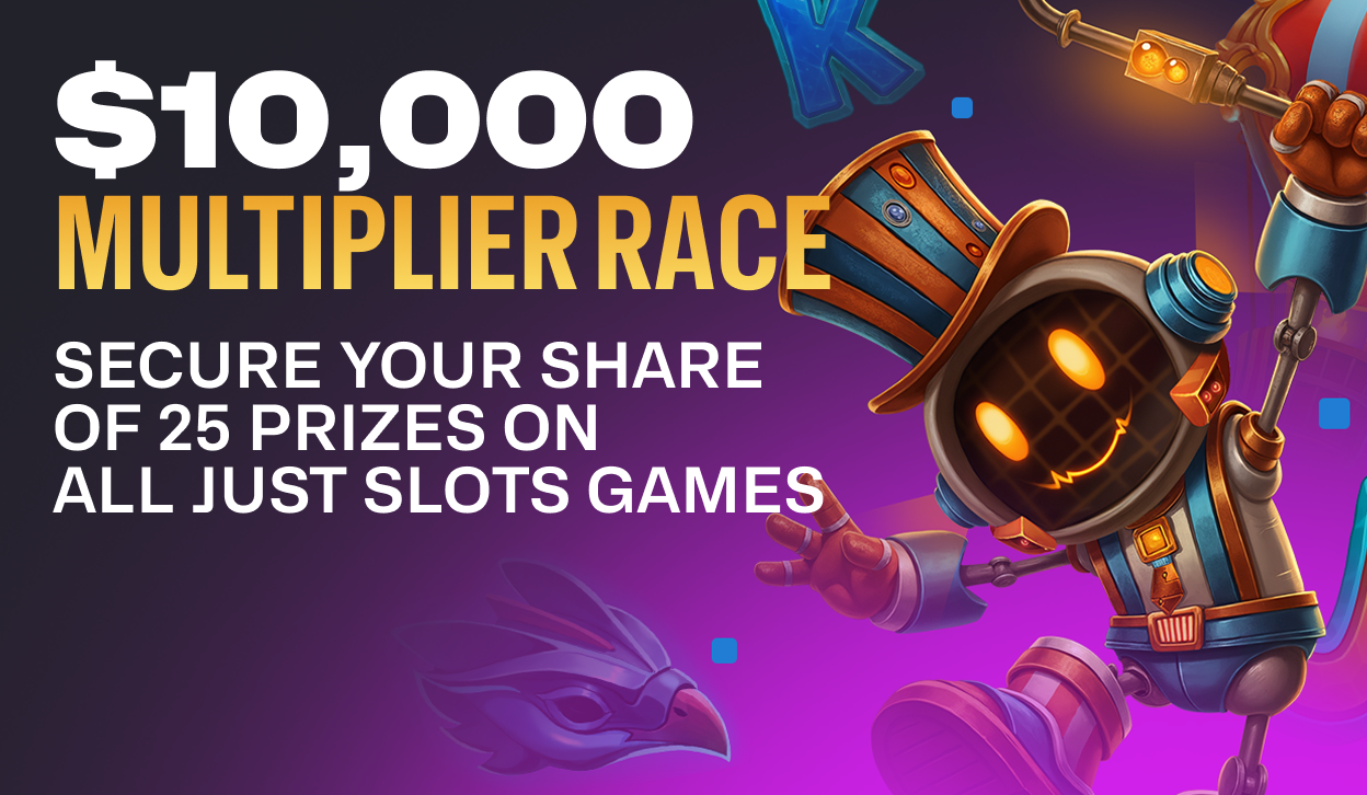 The Just Slots $10,000 USD Multiplier Race!